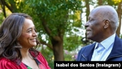 Isabel dos Santos (esq) e José Eduardo dos Santos (dir). Foto publicada pela filha do antigo Presidente angolano no seu Instagram, 31 Dezembro 2019