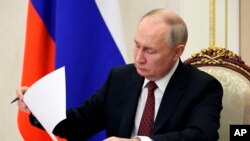 El presidente de Rusia, Vladimir Putin, durante un encuentro anual en Moscú el 4 de diciembre de 2023.
