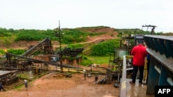 Vue générale de l'usine de lavage de diamants Disele de Miba (Minière de Bakwanga) à Mbuji-Mayi, région du Kasaï, République démocratique du Congo, le 3 mai 2021.