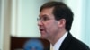 Menteri Pertahanan AS Mark Esper dalam pertemuan di Pentagon, Arlington, Virginia, 8 Oktober 2020. (Foto: Reuters)