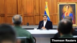 El presidente en disputa de Venezuela, Nicolás Maduro, participa en un encuentro en el Palacio de Miraflores, en Caracas, el pasado 14 de abril de 2020.