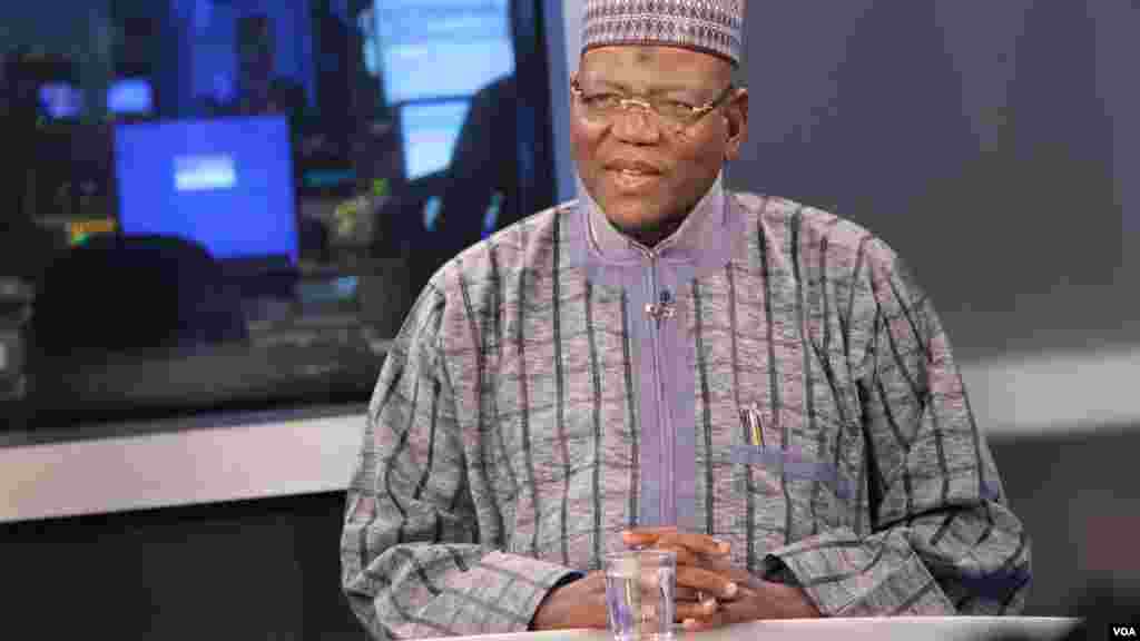Jigawa State Governor Sule Lamido (R) is interviewed on 'Africa 54.'