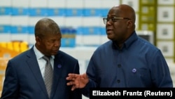 Prezida Joao Lourenco w'Angola na Felix Tshisekedi wa Kongo 