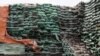 The stockpile of charcoal in Bur Gabo is estimated to be worth several millions dollars, Bur Gabo, Somalia, July 5, 2012. (R. Gogineni/VOA) 