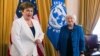 La secretaria del Tesoro, Janet Yellen, y la directora del FMI, Kristalina Georgieva, hablan durante su reunión en el Departamento del Tesoro en Washington, el jueves 1 de julio de 2021.