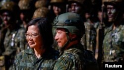 台灣總統蔡英文2023年11月23日視察軍營。