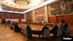 Sednica Kriznog štaba Vlade Srbije za borbu protiv epidemije koronavirusa, u Beogradu, 18. marta 2020. (Foto: Tviter nalog Vlade Srbije)