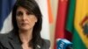 FILE - American Ambassador to the United Nations Nikki Haley speaks to reporters at United Nations headquarters, Jan. 2, 2018. 