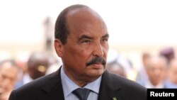 Le président mauritanien Mohamed Ould Abdel Aziz à l'aéroport de Nouakchott, Mauritanie, le 2 juillet 2018. (Photo: Ludovic Marin/Pool via Reuters)