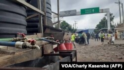 Poste frontière entre la RDC et le Rwanda à Goma, le 23 mars 2020.