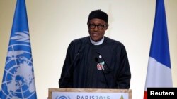 Le président nigérian Muhammadu Buhari le 30 novembre 2015 à l'ouverture de la COP21 à Paris. (REUTERS/Christian Hartmann)