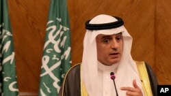 Adel al-Jubeir, ministre saoudien des Affaires étrangères, conférence de presse, Amman, Jordanie, le 9 juillet 2015.
