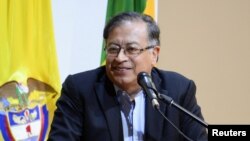 El presidente electo de Colombia, Gustavo Petro, durante una audiencia en la Universidad Externado de Colombia, en Bogotá, el 26 de julio de 2022. Foto Reuters.