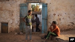 Students talk in Chinguetti, Mauritania, Feb. 4, 2025.