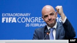 Le nouveau président de la Fifa, Gianni Infantino