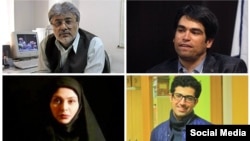 از راست ردیف بالا: احسان مازندرانی، عیسی سحرخیز/ از راست ردیف پایین:سامان صفرزایی، آفرین چیت‌ساز