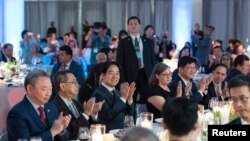 台湾副总统l赖清德在纽约出席午宴。（2023年8月14日）