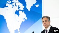 El Secretario de Estado de los Estados Unidos, Antony Blinken, habla durante la publicación del Informe sobre la trata de personas (TIP) de 2023 en el Departamento de Estado en Washington, DC, el 15 de junio de 2023.