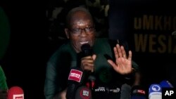 FILE - Former South African President Jacob Zuma is shown on Dec. 16, 2023, where Zuma gave his backing to a new party for this year's national elections. The ruling African National Congress has gone to court to try to stop the party from competing in the May 29 elections.