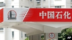 中石化加油站。中国输入俄罗斯石油