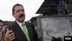 El depuesto presidente de Honduras, Manuel Zelaya, dijo que no aceptara volver al poder porque validaría las elecciones.