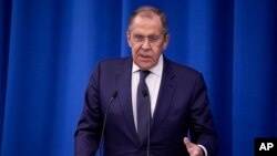 El canciller ruso, Sergey Lavrov, durante un simposio en Moscú, el 14 de diciembre de 2022.