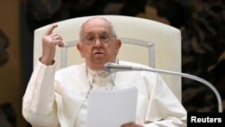El papa Francisco durante una audiencia en El Vaticano el 3 de enero de 2024.