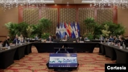 Cumbre Extraordinaria de jefes de Estado y de Gobierno del Sistema de la Integración Centroamérica (SICA), junio 2021. [Foto cortesía]