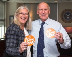 FILE - Principal Deputy Director of National Intelligence Sue Gordon and Director of National Intelligence Dan Coats.