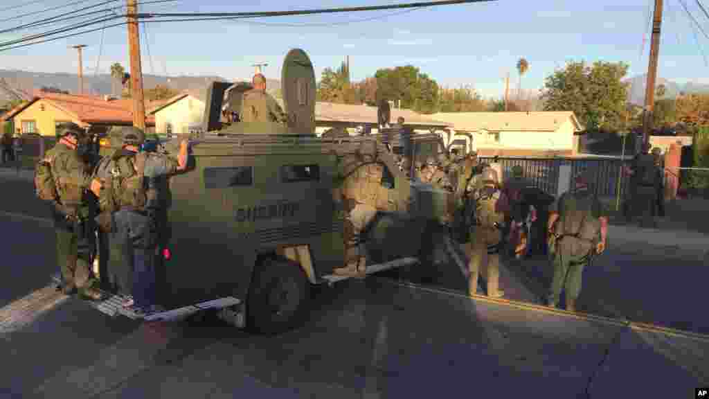 Jami'an Tsaro Da Motar Silke Suna Neman wadanda Suka yi Harbin San Bernardino 