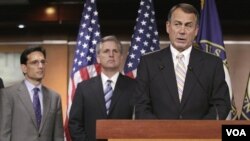 John Boehner dijo que dejó las negociaciones en la Casa Blanca para iniciar conversaciones con el Senado.
