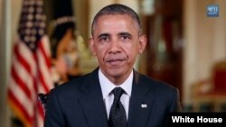 Presiden Barack Obama menyampaikan pidato mingguan dari Gedung Putih, Washington DC (Foto: dok).