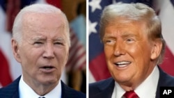 Џо Бајден, претседател на САД (лево) и Доналд Трамп, новоизбраниот претседател на САД (десно).