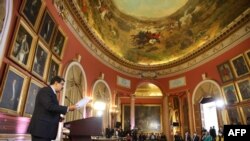 El presidente en disputa Nicolás Maduro, se dirige a la Asamblea Nacional Constituyente, en Caracas, el 29 de septiembre de 2020.