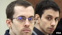 Foto de Shane Bauer y Josh Fattal difundida por la prensa iraní en febrero último.