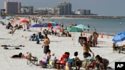 Virus Outbreak Florida Beaches Reopen