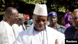 Yahya Jammeh à Banjul, en Gambie, le 13 janvier 2017.