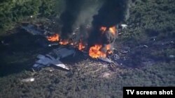 місце катастрофи військового літака