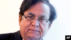 FILE - Saiful Malook, lawyer of Asia Bibi, a Pakistani Christian woman, is photographed prior to a news conference in Frankfurt, Germany, Nov. 20, 2018. 