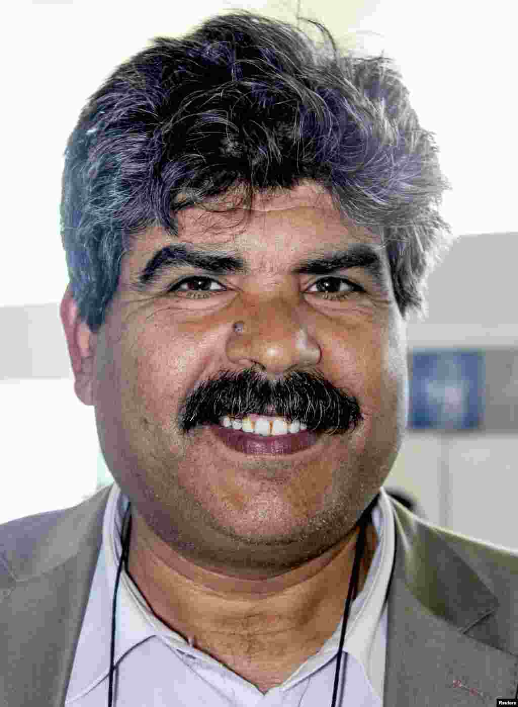 Photo of Tunisian opposition politician, Mohamed Brahmi, taken in Tunis, April 8, 2012. 
