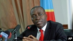 Democratic Republic of Congo's newly-appointed Prime Minister Augustin Matata Ponyo Mapon, during a press conference in Kinshasa, April 19, 2012.