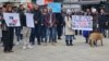 Akcija "15 minuta tišine" u centru Severne Mitrovice, 26. februara 2025.