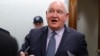 President Donald Trump, accompanied by Rep. Mike Conaway, R-Texas, left, Agriculture Secretary Sonny Perdue, right, and farmers and ranchers, speaks in the Oval Office of the White House, May 23, 2019, in Washington. 