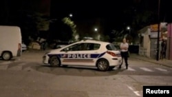 Après la fusillade d'Avignon, France. 