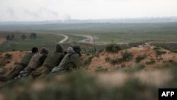 Израильские солдаты на границе Сектора Газы