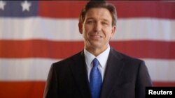 El gobernador de Florida, Ron DeSantis, en el anuncio de su campaña para la presidencia de Estados Unidos.