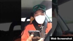 公民记者、前央视主持人李泽华2月26日探访武汉疫区途中疑遭警车尾随。（视频截图）