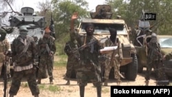 'Yan Boko Haram da shugabansu Shekau.