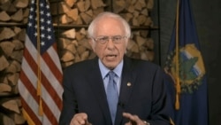 In this image from video, Sen. Bernie Sanders, I-Vt., speaks during the first night of the Democratic National Convention on Aug. 17, 2020. (Democratic National Convention via AP)