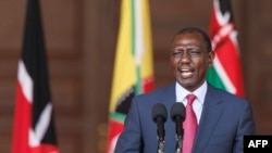Kenyan President William Ruto speaks during a press conference in Nairobi on July 5, 2024. Ruto announced a series of budget cuts and reforms to replace a tax-increase measure that set off weeks of violent protests.